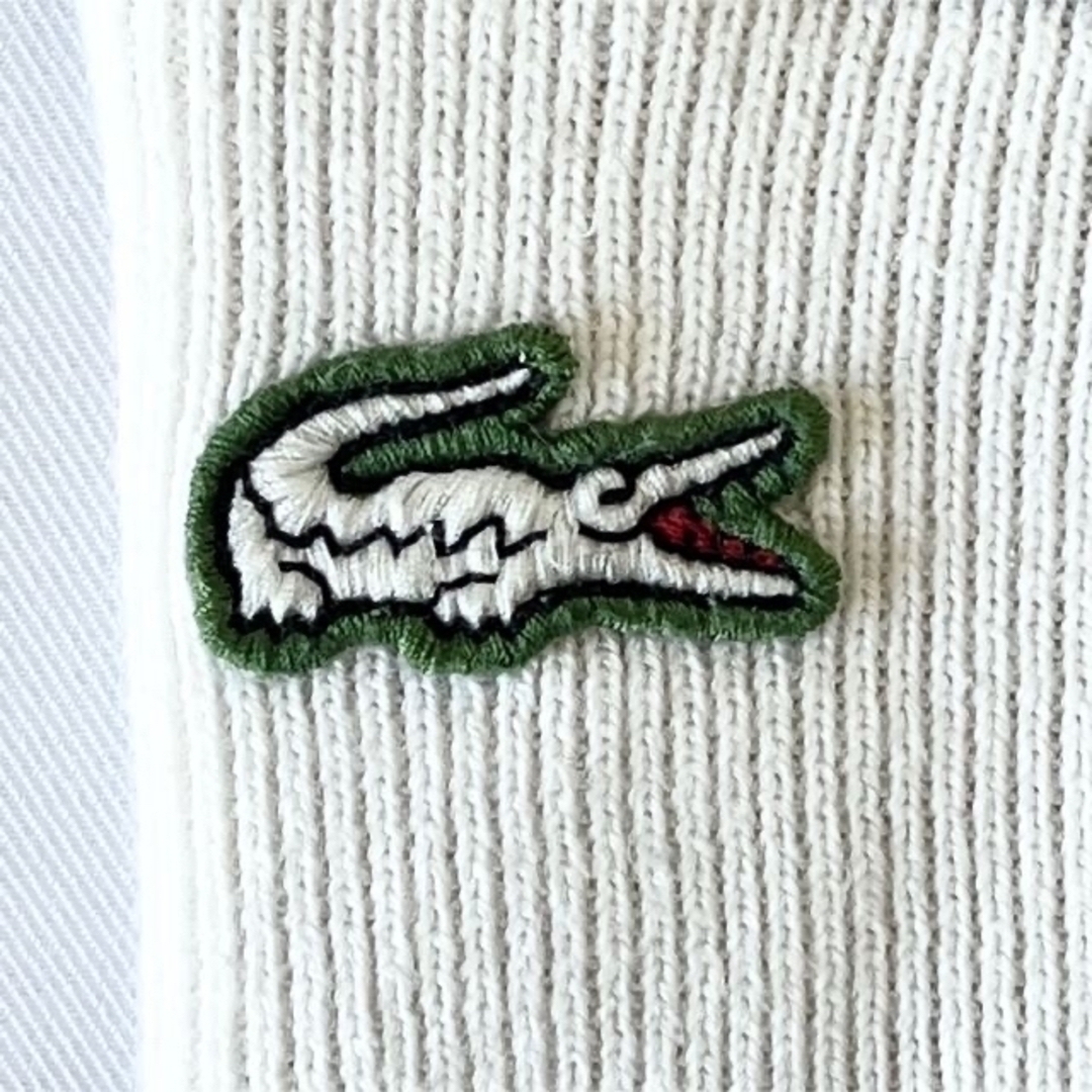 【超美品】LACOSTE L!VEラコステ 無地×ボーダー柄リバーシブルニット64身幅