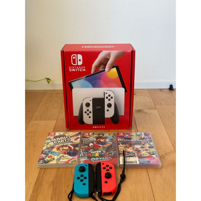Nintendo Switch - Switch本体有機EL JCホワイト + 追加ジョイコン+