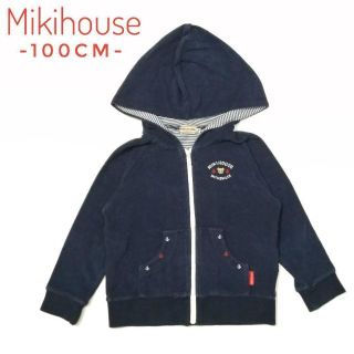 ミキハウス(mikihouse)の✨美品✨ミキハウス ORIGINAL　フルジップパーカー　ネイビー　100cm(ジャケット/上着)