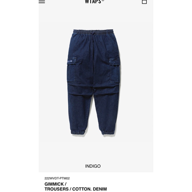 Wtaps 22aw gimmick インディゴ デニムパンツ-tops.edu.ng