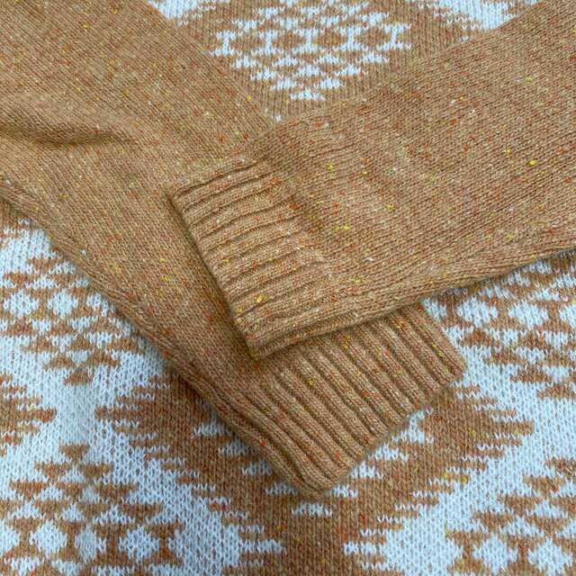 在庫一掃売り切りセール Riu RちゃんHalf zip houndstooth shaggy knit