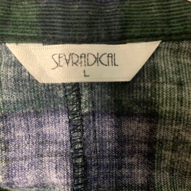 Sevradical コーデュロイチェック柄シャツワンピース レディースのワンピース(ひざ丈ワンピース)の商品写真