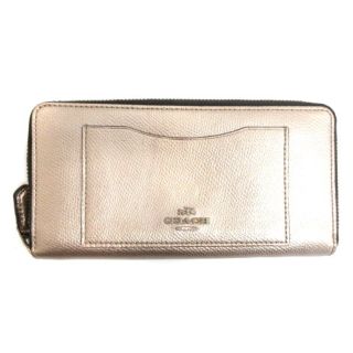 コーチ(COACH)のコーチ COACH 長財布 ラウンドファスナー ウォレット ゴールドカラー(財布)