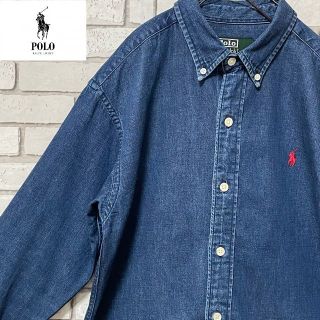 ポロラルフローレン(POLO RALPH LAUREN)のRalph Lauren 長袖デニムシャツ ロゴ刺繍 ブルー キッズ150cm(その他)