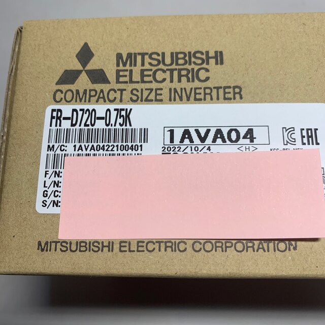 直売ファッション」 新品未開封 三菱電機 FR-D720-0.75K 1台