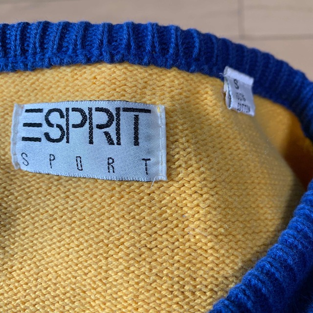 Esprit(エスプリ)のエスプリ　90s ビンテージ　アメリカ古着　コットンニット　ヘンリーネック　古着 レディースのトップス(ニット/セーター)の商品写真