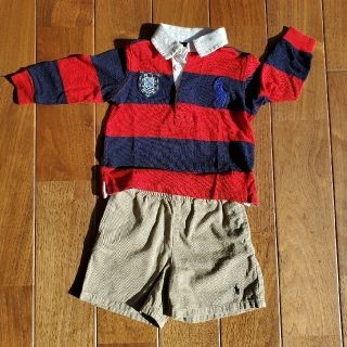 ラルフローレン(Ralph Lauren)のラルフローレン　ポロシャツ　半ズボンセット　８０(シャツ/カットソー)