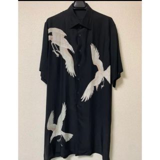 ヨウジヤマモト(Yohji Yamamoto)のyohji yamamoto 21aw カラスプリントシルクシャツ(シャツ)