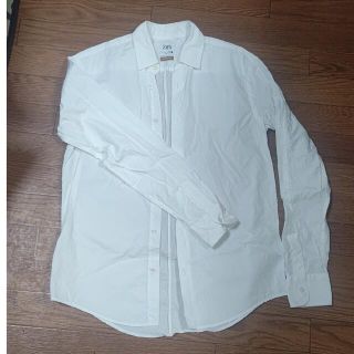 ZARA メンズ 白カッターシャツ S(Tシャツ/カットソー(七分/長袖))