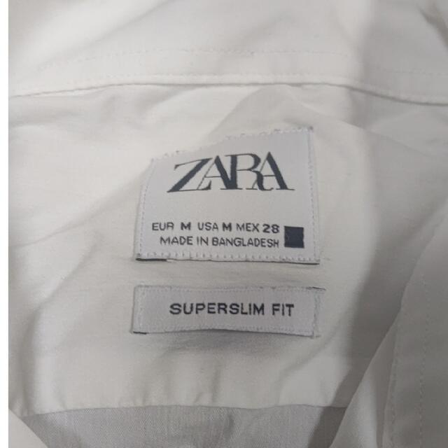 ZARA(ザラ)のZARA 白カッターシャツ M メンズのトップス(Tシャツ/カットソー(七分/長袖))の商品写真