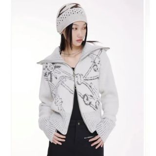 HOLONOMICLooseKnitted Jacket ルーズニットジャケット(ニット/セーター)