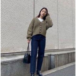 マウジー(moussy)のmoussy ケーブルニットカーディガン(カーディガン)