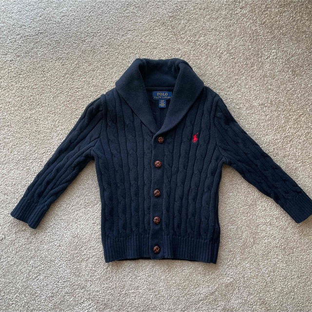 POLO RALPH LAUREN(ポロラルフローレン)のPOLO RALPH LAUREN ケーブルニットカーディガン　2T キッズ/ベビー/マタニティのキッズ服女の子用(90cm~)(カーディガン)の商品写真