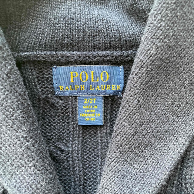 POLO RALPH LAUREN(ポロラルフローレン)のPOLO RALPH LAUREN ケーブルニットカーディガン　2T キッズ/ベビー/マタニティのキッズ服女の子用(90cm~)(カーディガン)の商品写真