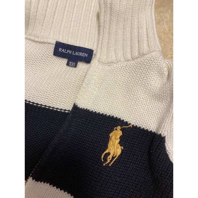 Ralph Lauren(ラルフローレン)のお値下げしました！ラルフローレン　長袖ジップアップ キッズ/ベビー/マタニティのキッズ服女の子用(90cm~)(ニット)の商品写真