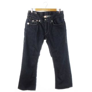 トゥルーレリジョン(True Religion)のトゥルーレリジョン パンツ ワイド クロップド アンクル ステッチ 32 青(デニム/ジーンズ)