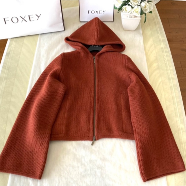 フォクシー ニット Angel Parka エンジェルパーカー ニット FOXEY♡ エンジェルヘアコットン ふんわりニットスカート ♡