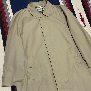 バーバリー(BURBERRY)の90s 古着 バーバリー トレンチコート イギリス製 ノバチェック ロングコート(ステンカラーコート)