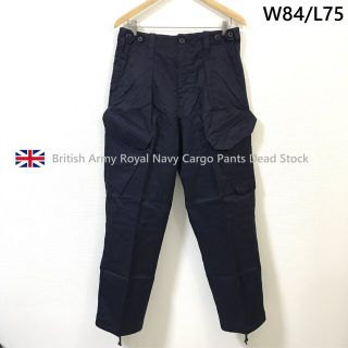 イギリス軍実物 新品 ロイヤルネイビー カーゴパンツ スラントポケット w84(ワークパンツ/カーゴパンツ)