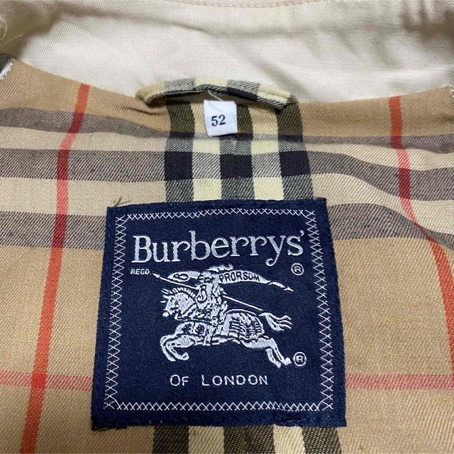 BURBERRY(バーバリー)の90s 古着 バーバリー トレンチコート ノバチェック ロングコート メンズのジャケット/アウター(ステンカラーコート)の商品写真