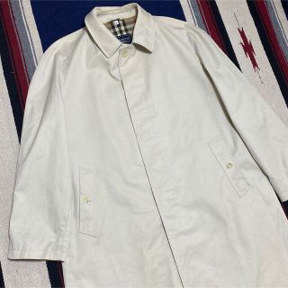 バーバリー(BURBERRY)の90s 古着 バーバリー トレンチコート ノバチェック ロングコート(ステンカラーコート)