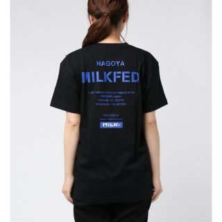 ミルクフェド(MILKFED.)のmilkfed．ミルクフェド　SS TEE NAGOYAステンシルロゴTシャツ黒(Tシャツ(半袖/袖なし))