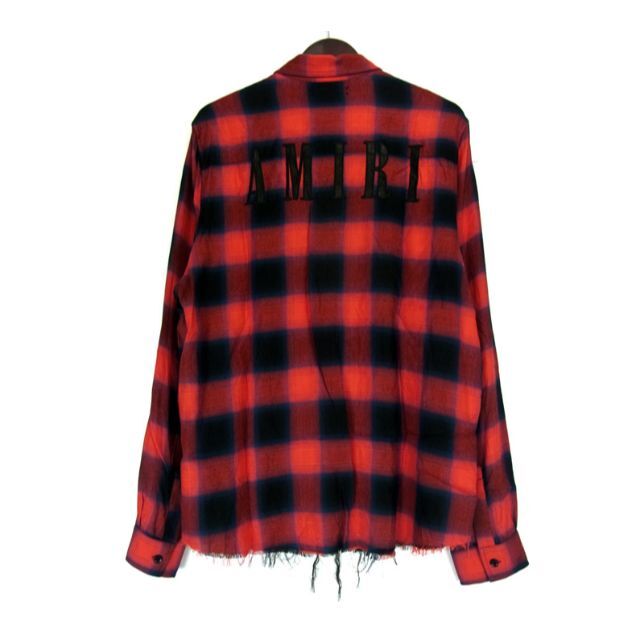 アミリAMIRI■22AW APPLIQUE FLANNELチェックシャツ