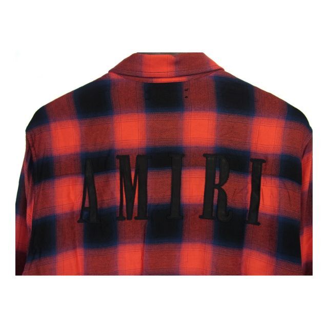 アミリAMIRI■22AW APPLIQUE FLANNELチェックシャツ