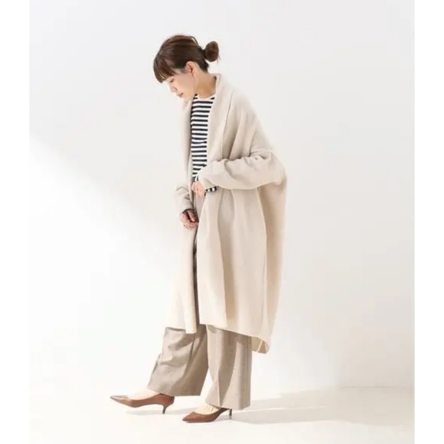 FRAMeWORK ♡ 圧縮ガウンミドルカーディガン ベージュ