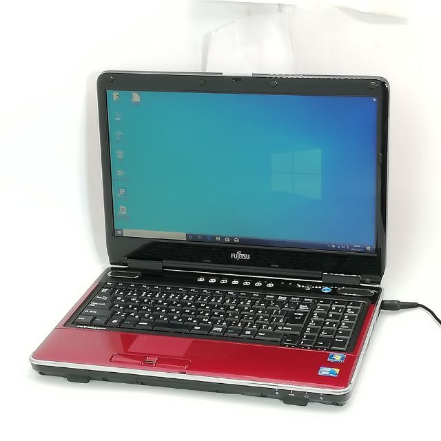 ノートpc 富士通 NF/G70 赤色 4GB BD 無線 Windows10