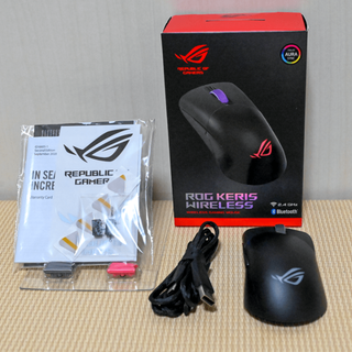 エイスース(ASUS)の【美品】ASUS 無線 ゲーミングマウス ROG KERIS WIRELESS(PC周辺機器)