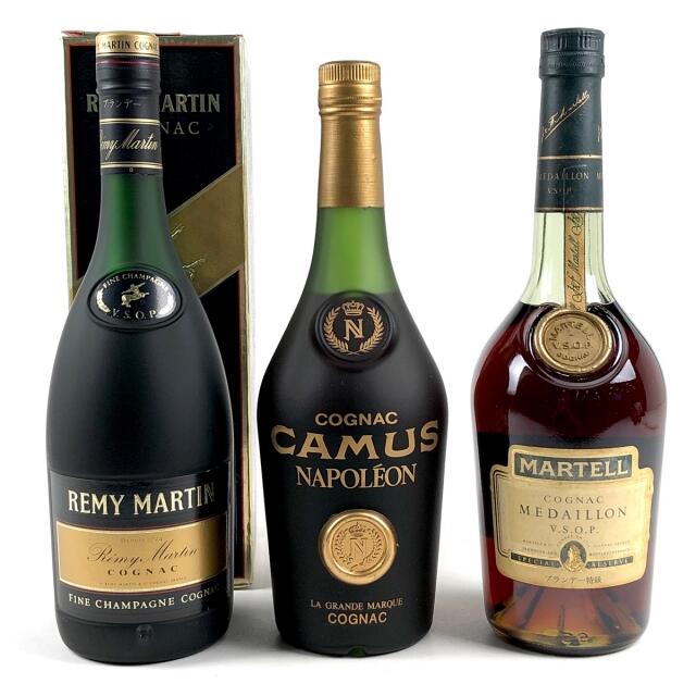 3本 REMY MARTIN CAMUS MARTELL コニャック-