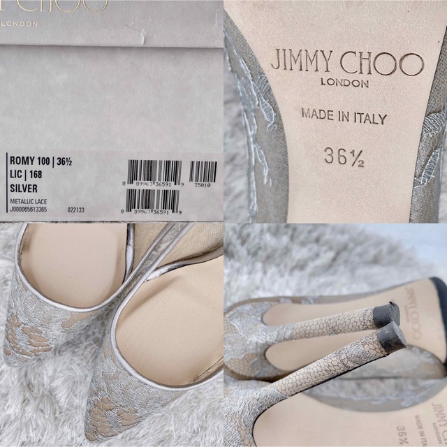 JIMMY CHOO(ジミーチュウ)のjimmy choo ジミーチュウ　パンプス　レース　ハイヒール　花柄　美品 レディースの靴/シューズ(ハイヒール/パンプス)の商品写真