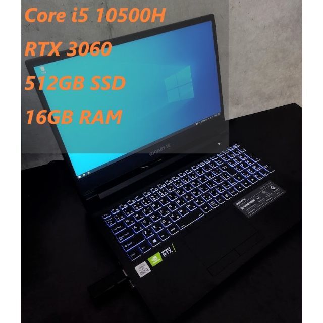 ‎6メモリ容量RTX3060 ゲーミングノートPC G5 i5 10500