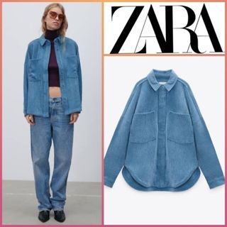 ザラ(ZARA)のZARA コーデュロイオーバーサイズシャツジャケット(シャツ/ブラウス(長袖/七分))