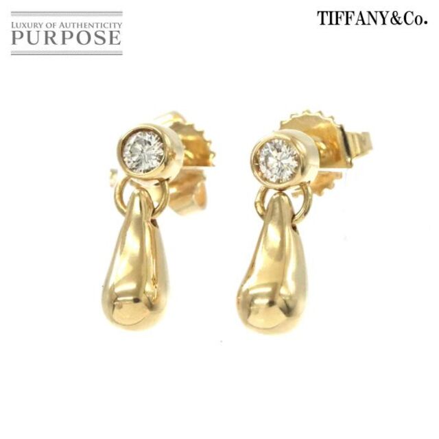 Tiffany & Co. - ティファニー TIFFANY&Co. ティアドロップ ダイヤ ピアス K18 YG イエローゴールド 750 VLP 90171808
