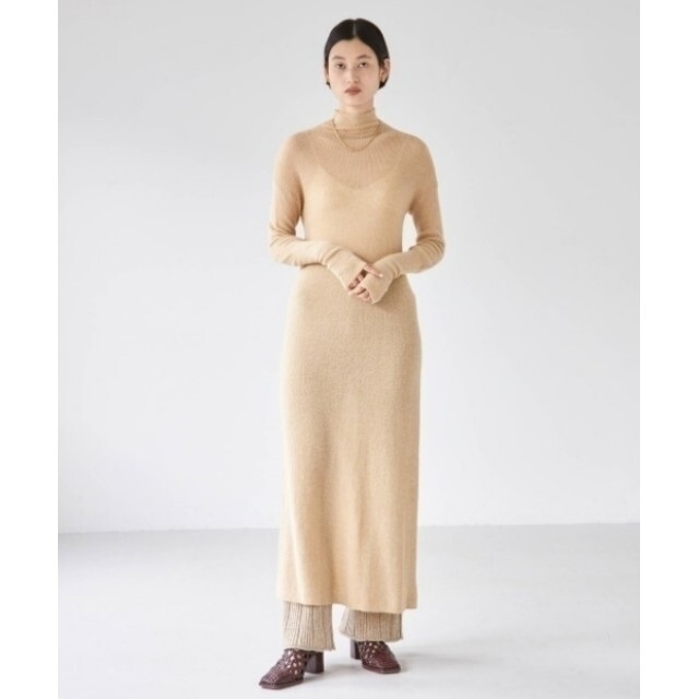 【美品】TODAYFUL Slit Knit Dress ニットロングワンピース