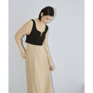 トゥデイフル(TODAYFUL)の【美品】TODAYFUL Slit Knit Dress ニットロングワンピース(ロングワンピース/マキシワンピース)