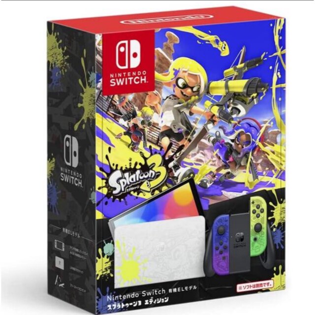 Nintendo Switch(ニンテンドースイッチ)のNintendo Switch（有機ELモデル） スプラトゥーン3エディション エンタメ/ホビーのゲームソフト/ゲーム機本体(家庭用ゲーム機本体)の商品写真