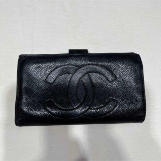 シャネル(CHANEL)のシャネル CHANEL キャビアスキン がま口長財布 (財布)