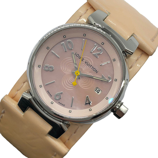 ルイヴィトン(LOUIS VUITTON)の　ルイ・ヴィトン LOUIS VUITTON タンブールPM　ラブリーピンク Q12160 ピンク ステンレススチール クオーツ レディース 腕時計(腕時計)