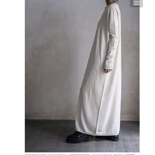 ENFOLD(エンフォルド)の⭐️PERD / Knit long dress (OFF WHITE)⭐️ レディースのワンピース(ロングワンピース/マキシワンピース)の商品写真