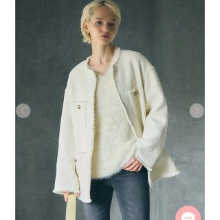 COCO DEAL - ココディール cocodeal フリンジツイードジャケットの通販