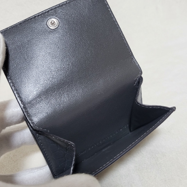 美品 バレンシアガ 三つ折り財布 コンパクトウォレット Bロゴ クロコ 箱付き