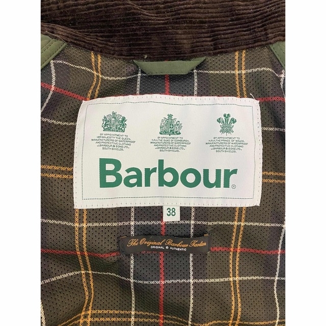 barbour OS Burghley nonwax サイズ38 新品未使用-