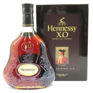 Hennessy ヘネシー XO コニャック クリアボトル 黒キャップ 未開栓 700ml 40% 箱付き ブランデー お酒【中古】【送料無料】(ブランデー)