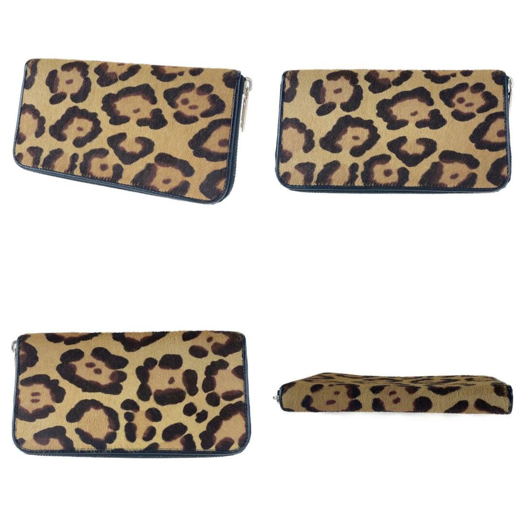 FENDI フェンディ レオパード ヒョウ柄 ブラウン ハラコ 長財布