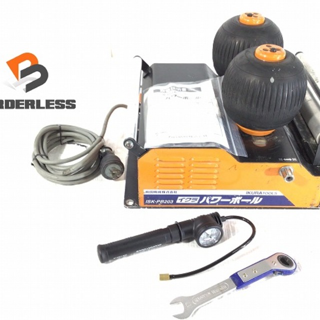 売れ筋がひクリスマスプレゼント! 三相200V イクラ ☆中古品☆IKURA パワーボール 57572 育良精機 延線ボール ケーブル中間送り機 インバータ制御連動式 ISK-PB203 工具