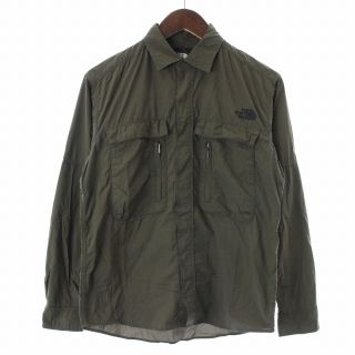 ザノースフェイス(THE NORTH FACE)のTHE NORTH FACE ミリタリーシャツ カジュアルシャツ S カーキ(シャツ)