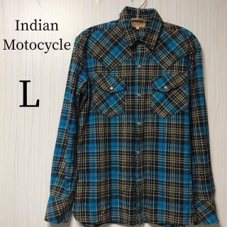 インディアン(Indian)のIndian Motocycle インディアンサイクル　長袖　チェックシャツ(シャツ)